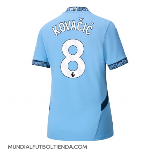 Camiseta Manchester City Mateo Kovacic #8 Primera Equipación Replica 2024-25 para mujer mangas cortas